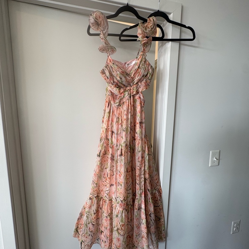 Anthropologie ASTR fritillaria formal Floral Maxi Dress (mac duggal style) small - Picture 2 of 7